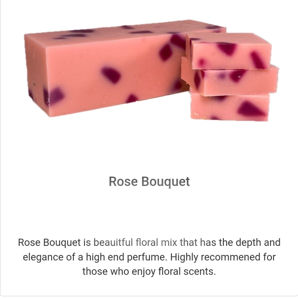 Homemade Rose Bouquet Hand Soap